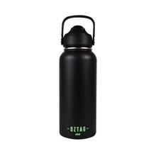 Load image into Gallery viewer, WATERBOTTLE STEEL 1 LITRE BLACK/MINT
