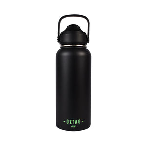 WATERBOTTLE STEEL 1 LITRE BLACK/MINT