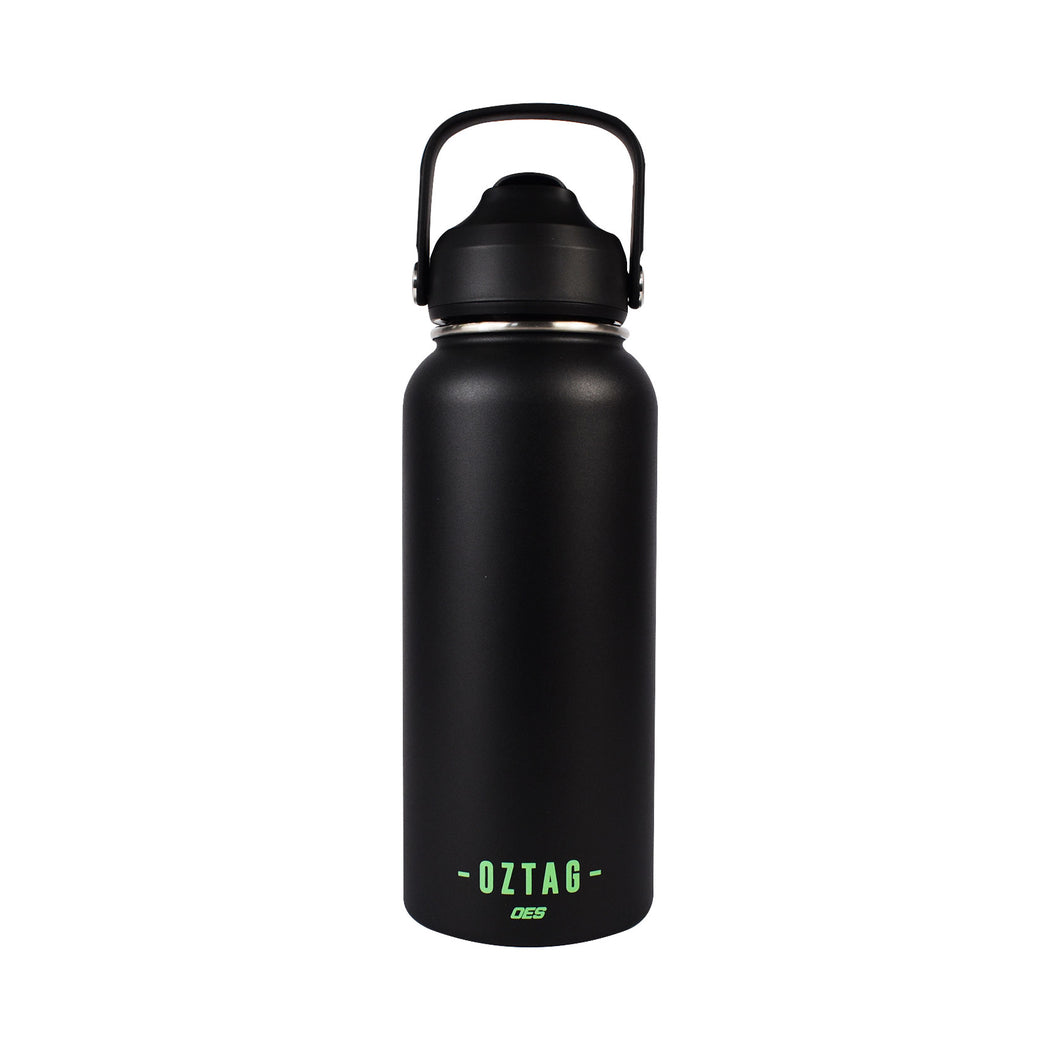 WATERBOTTLE STEEL 1 LITRE BLACK/MINT