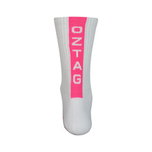 Load image into Gallery viewer, SOCK GRIPAZ WHT/PINK FLURO 2-7
